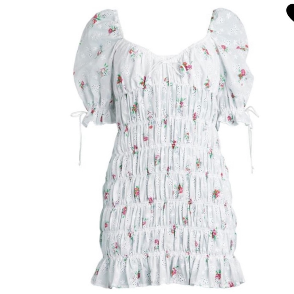 For Love and Lemons Floral Print Mini Dress